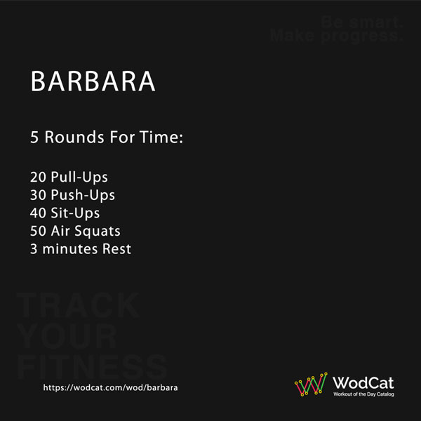 Тренировка CROSSFIT WOD Барбара