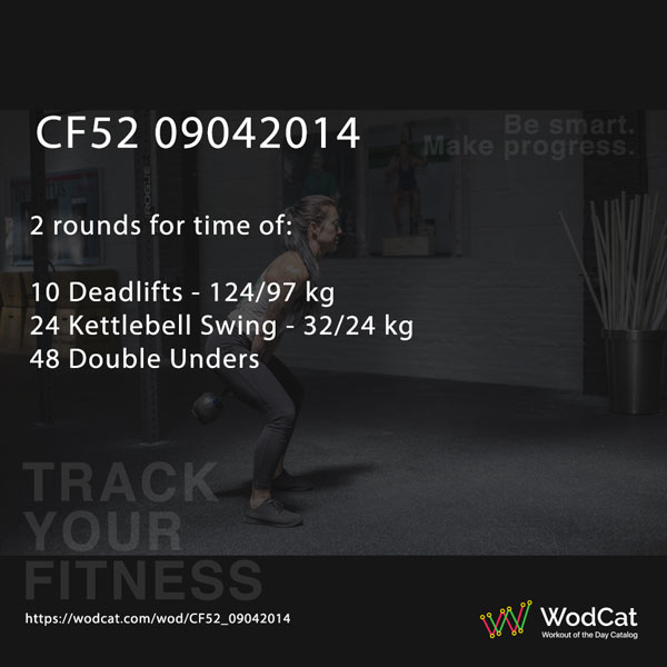 Workout CROSSFIT WOD CF52 09042014