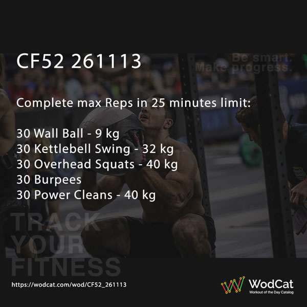 Workout CROSSFIT WOD CF52 261113