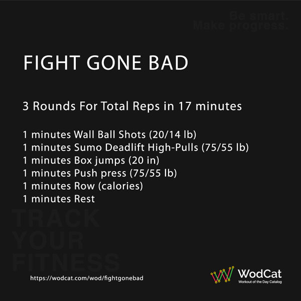Faire des exercices CROSSFIT WOD Fight Gone Bad