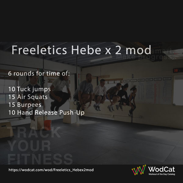 Workout CROSSFIT WOD Freeletics Hebe x 2 mod