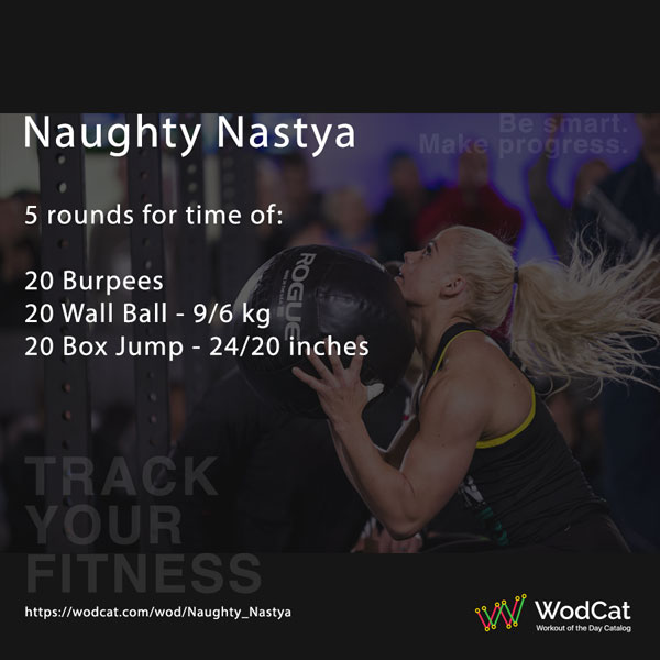 Angaben über das Training CROSSFIT WOD Naughty Nastya