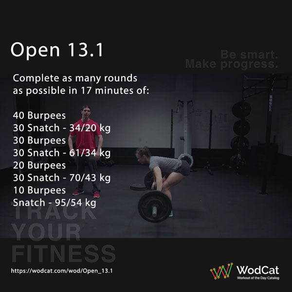 CrossFit Games Open 13.1 workout (WOD) WodCat workouts