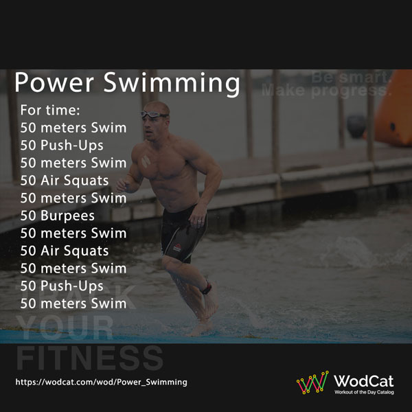 Faire des exercices CROSSFIT WOD Power Swimming
