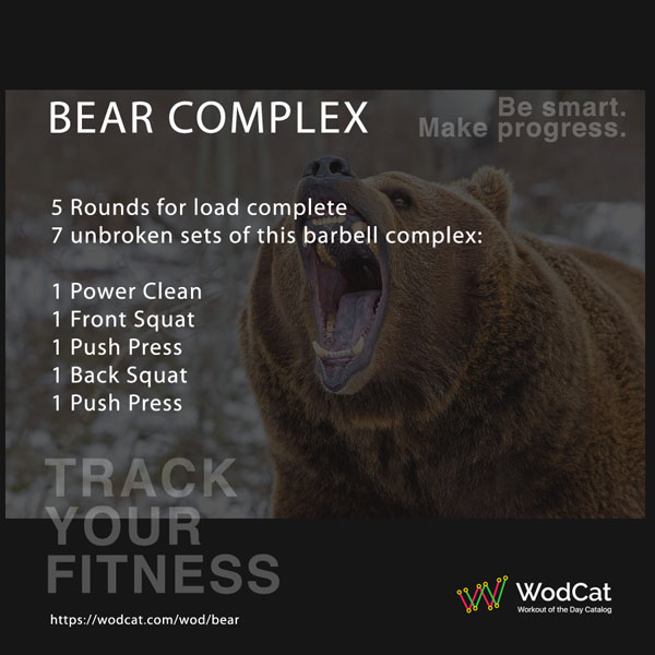 Angaben über das Training CROSSFIT WOD Bear