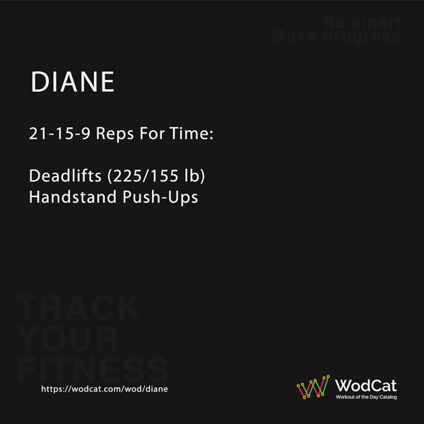 Workout CROSSFIT WOD Diane