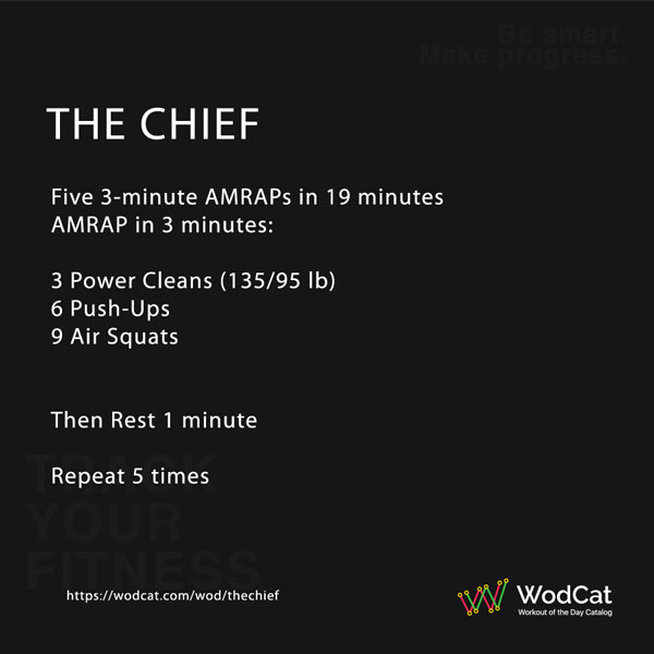 Faire des exercices CROSSFIT WOD The Chief